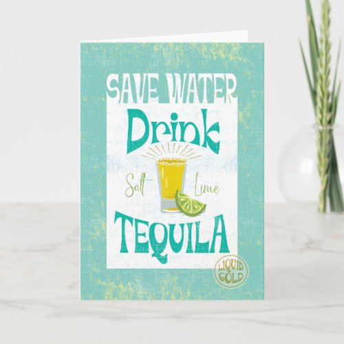 Save Water Drink Tequila Boho Cowgirl Southwestern Note Card