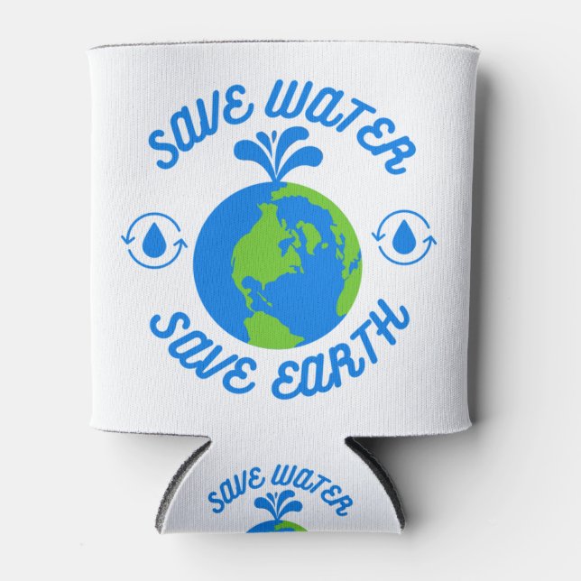 Save Water Save Earth Can Cooler (Front)