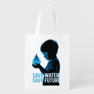 Save Water Save Future Grocery Bag