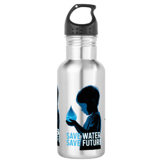 Save Water Save Future Stainless Steel Water Bottle