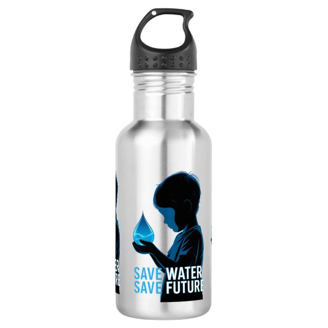 Save Water Save Future Stainless Steel Water Bottle (Front)