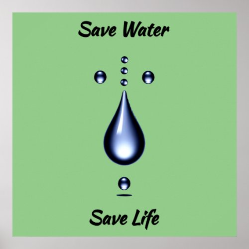 save water save life_inspirational poster