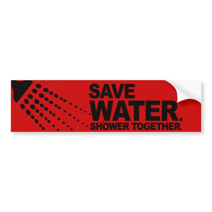 SAVE WATER SHOWER TOGETHER  .png Bumper Stickers