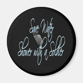 Save Water Shower With A Soldier Magnet