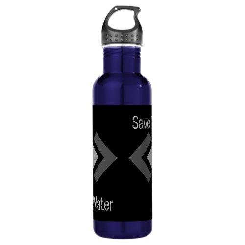 Save Water text Stainless Steel Water Bottle