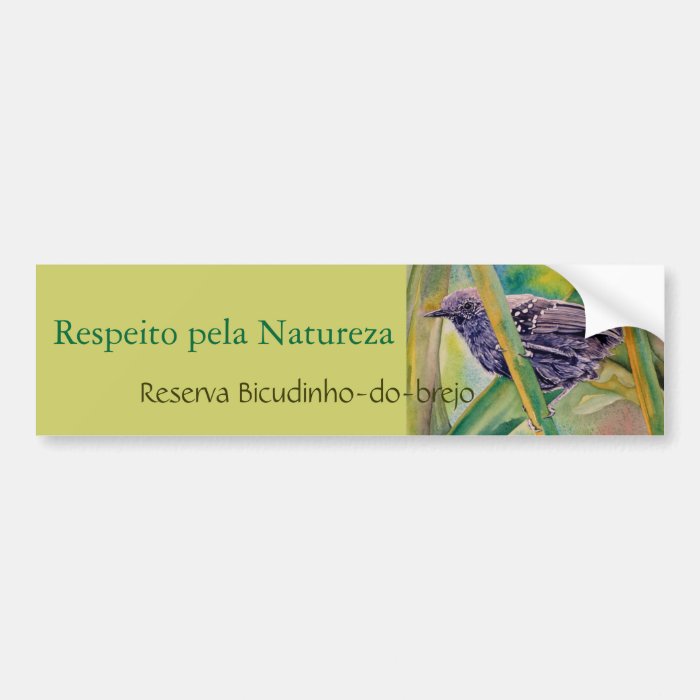 Save Wild Nature   Marsh Antwren Bumper Sticker