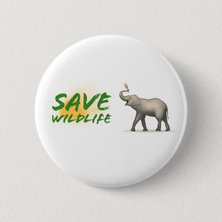 Save Wildlife, Mother Nature Button
