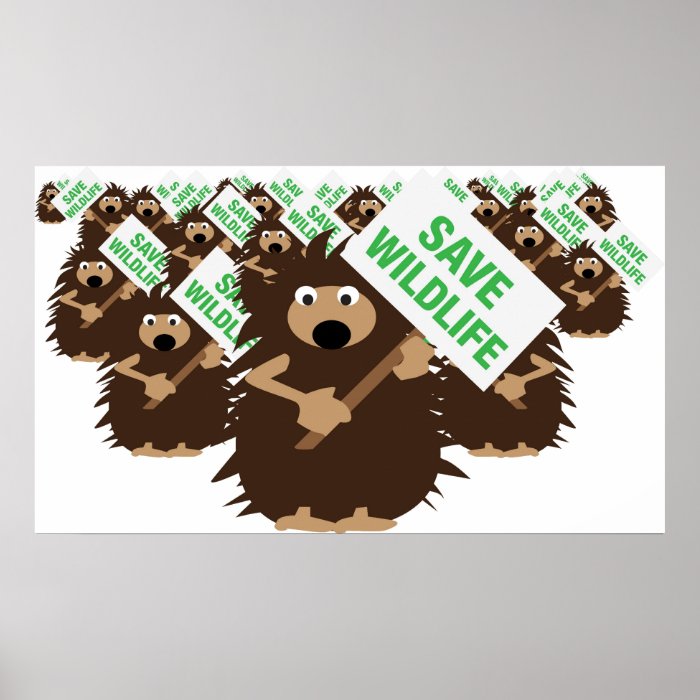 save wildlife poster