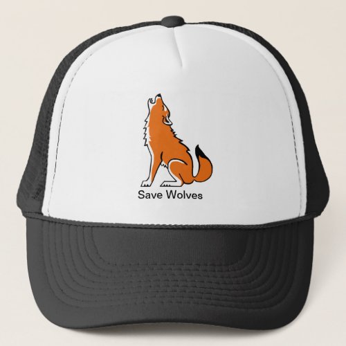  Save Wolves _ Animal activist _Endangered animal  Trucker Hat