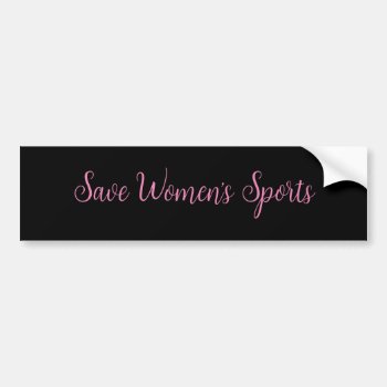 Save Women's Sports Bumper Sticker by Luzesky at Zazzle