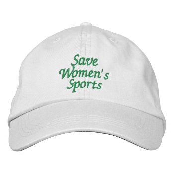 Save Women's Sports Embroidered Baseball Cap by Luzesky at Zazzle