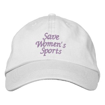 Save Women's Sports Embroidered Baseball Cap by Luzesky at Zazzle