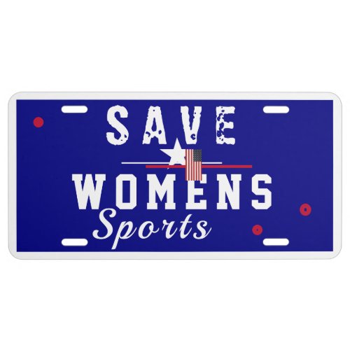 Save Womens Sports License Plate