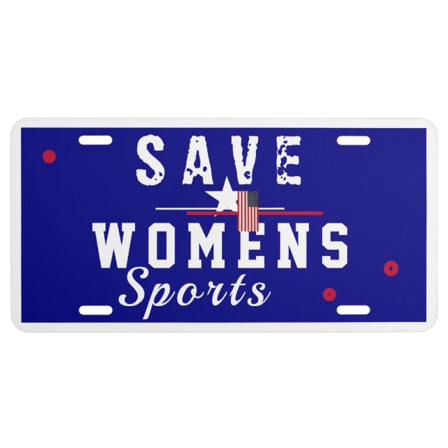 Save Womens Sports License Plate (Front)