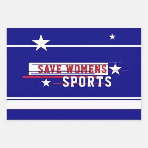 Save Womwns Sports Wrapping Paper Sheets