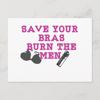 Save Your Bras Remix Design Postcard