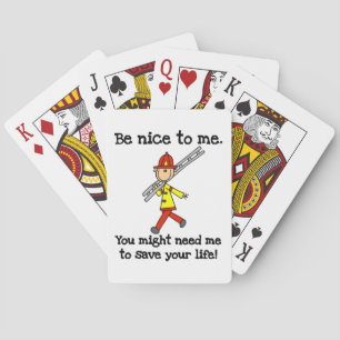 Save Your Life Firefighter Tshirts and Gifts Poker Cards
