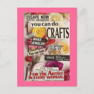 Save Your Sanity With Crafts Postcard