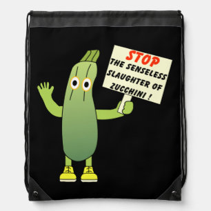 Save Zucchini Drawstring Bag