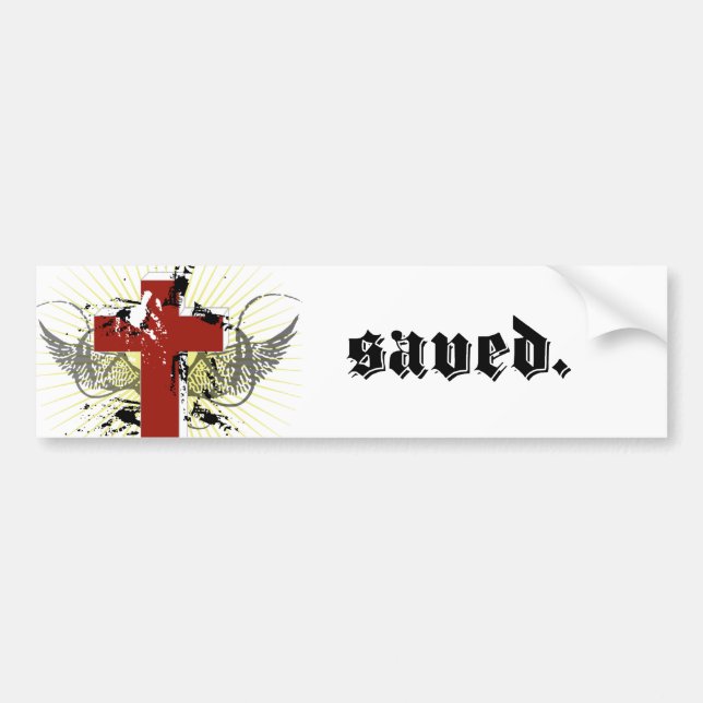 saved bumper sticker (Front)