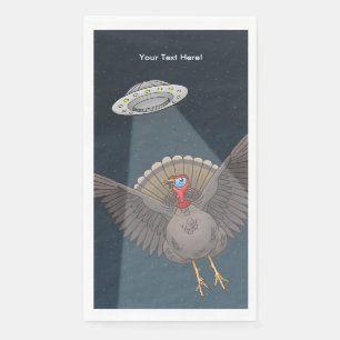 Saved By Aliens on Thanksgiving Paper Guest Towels