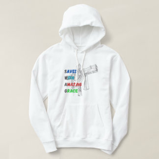 Saved by Amazing Grace Men's Faith-Inspired Chri Hoodie