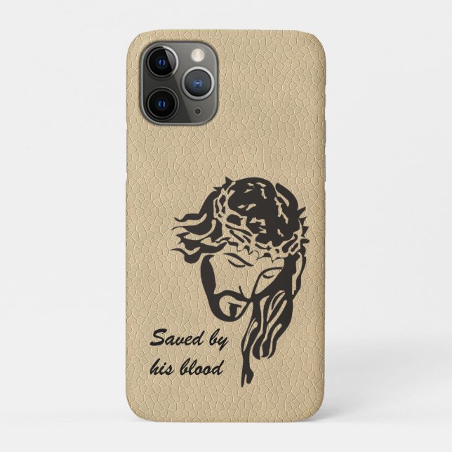 Saved By Blood Jesus Crown of Thorns  Case-Mate iPhone Case (Back)