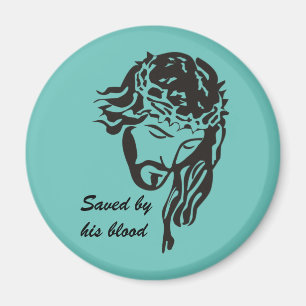 Saved By Blood Jesus Crown of Thorns  Magnet