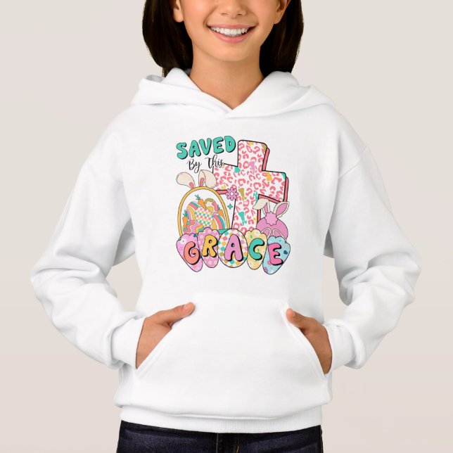Saved by Grace Easter Hoodie (Front)