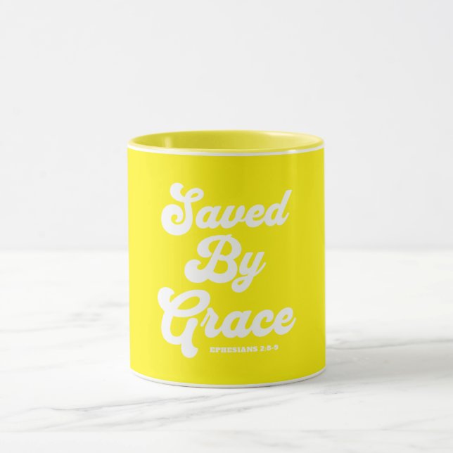 Saved By Grace Ephesians 2:8-9 Mug (Center)