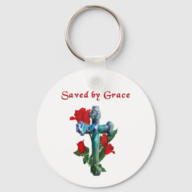Saved by Grace Keychain (Front)