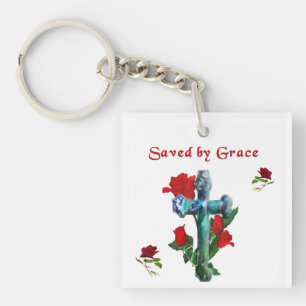 Saved By Grace Keychain