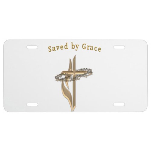 Saved by Grace License Plate