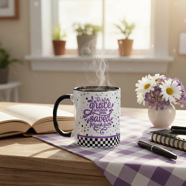Saved by Grace purple glitter Coffee Mug (Creator Uploaded)
