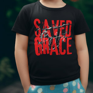 Saved By Grace  - Spiritual Christian Religious T-Shirt