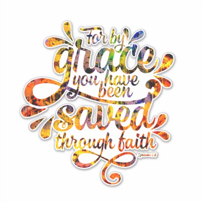 Saved by Grace Sticker (Front)