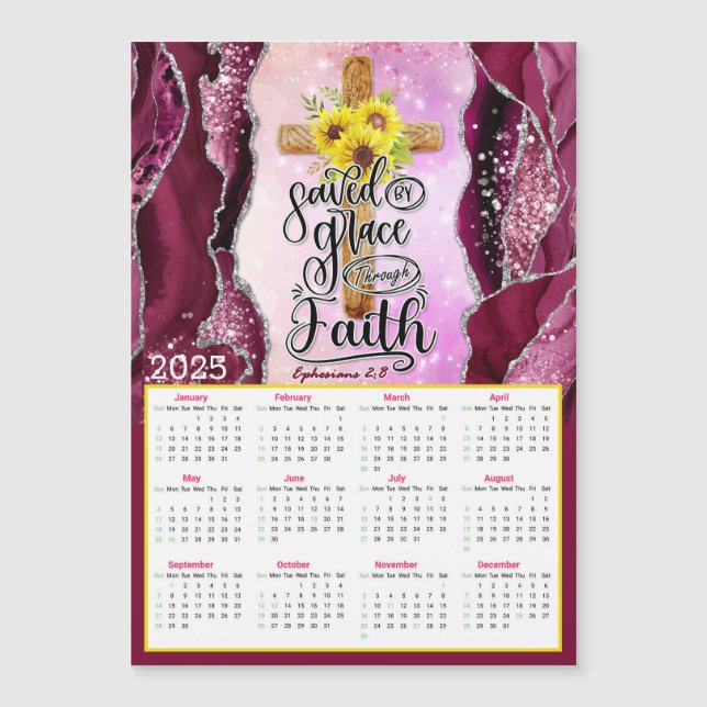Saved by grace through faith 2025 Calendar  (Front)