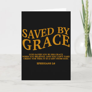 Saved By Grace Through Faith Christian Jesus God S Card
