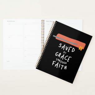 Saved By Grace Through Faith - Christian Quote Planner