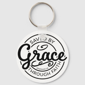 Saved By Grace Through Faith Keychain