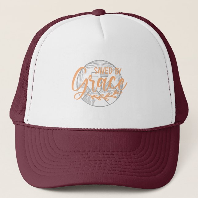 SAVED BY GRACE TRUCKER HAT (Front)