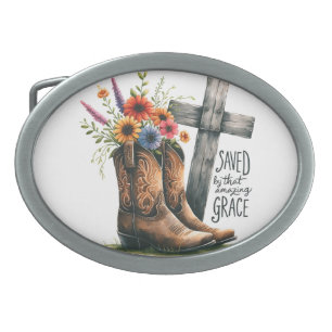 Saved By That Amazing Grace Belt Buckle