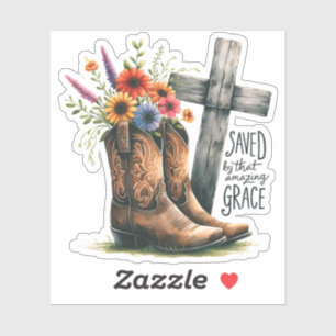 Saved By That Amazing Grace Sticker
