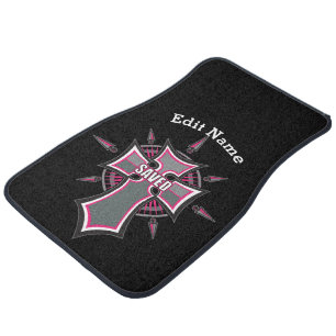 SAVED Christian Pink Cross Car Floor Mat
