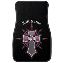 SAVED Christian Pink Cross