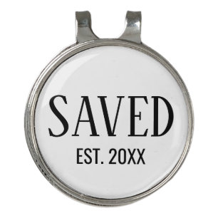 Saved Est Established Christian Golf Hat Clip