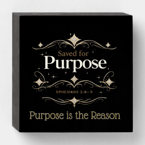 Saved for purpose plaque