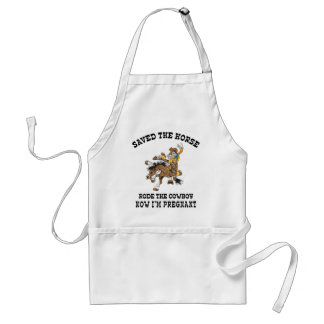 Saved The Horse Rode The Cowboy Pregnant Adult Apron
