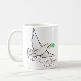 Saved Through Faith Dove illustration Coffee Mug