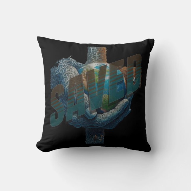 Saved Throw Pillow (Front)